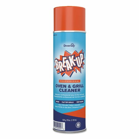 BREAK-UP Oven And Grill Cleaner And Degreaser, 19 Oz Aerosol Can, Liquid, Blue, 6 PK CBD991206